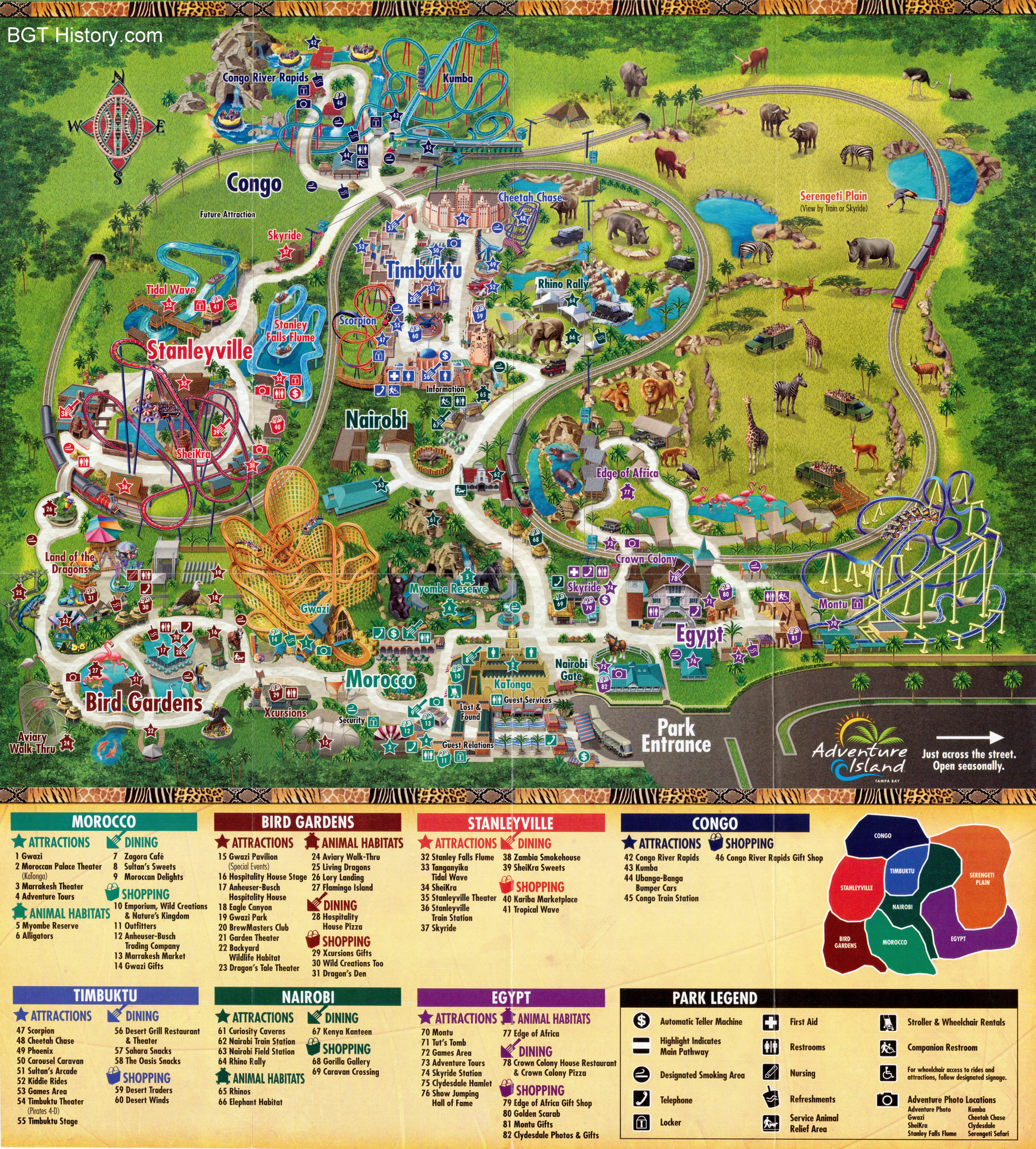 Maps Bgt History Busch Gardens Tampa History