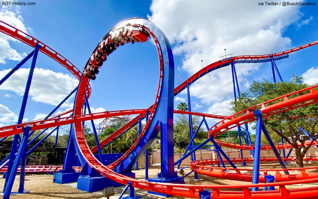 The Scorpion Rollercoaster at Busch Gardens Tampa Florida USA with